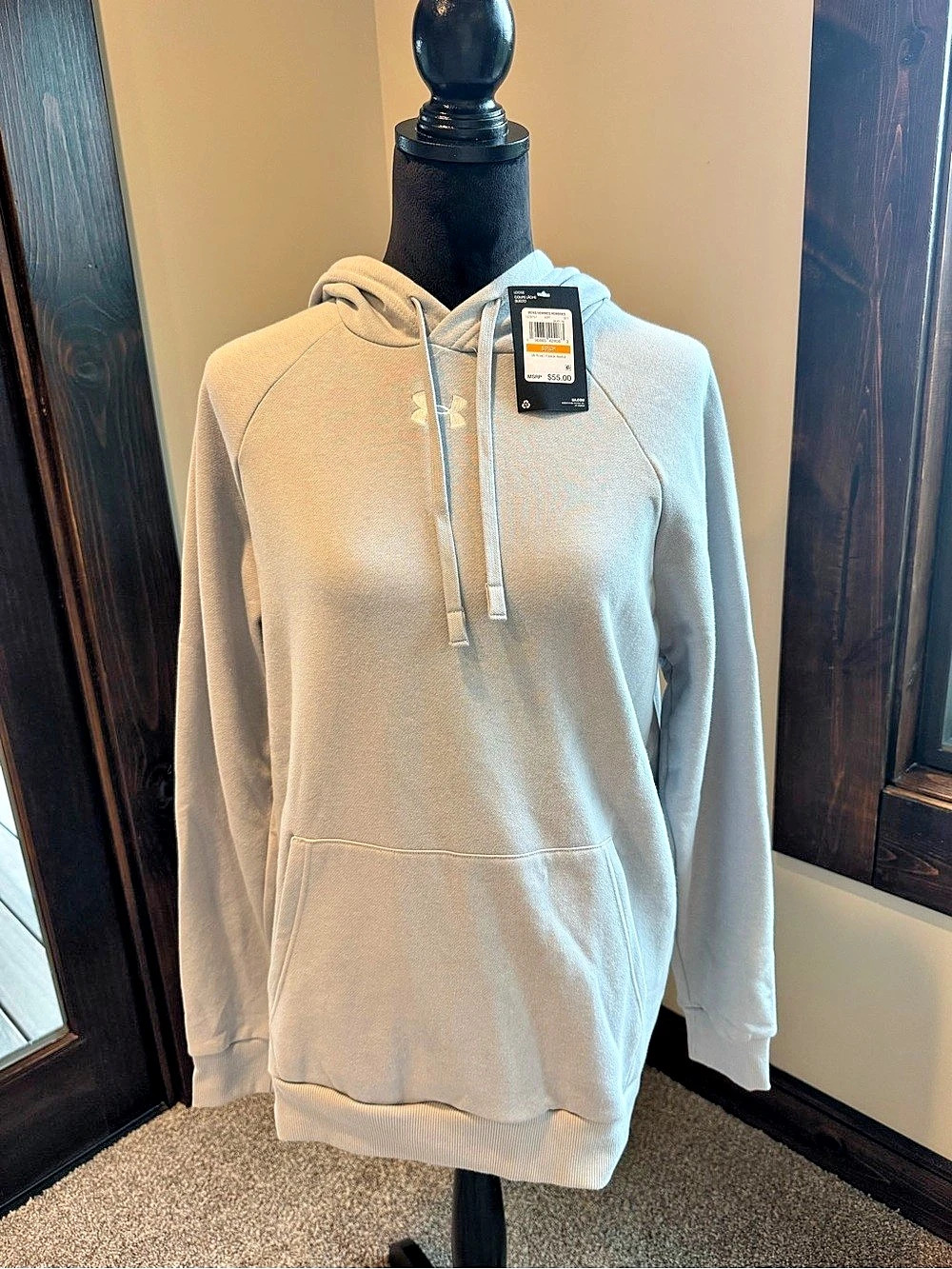 Under Armour UA Rival Fleece Hoodie Gray Small NWT